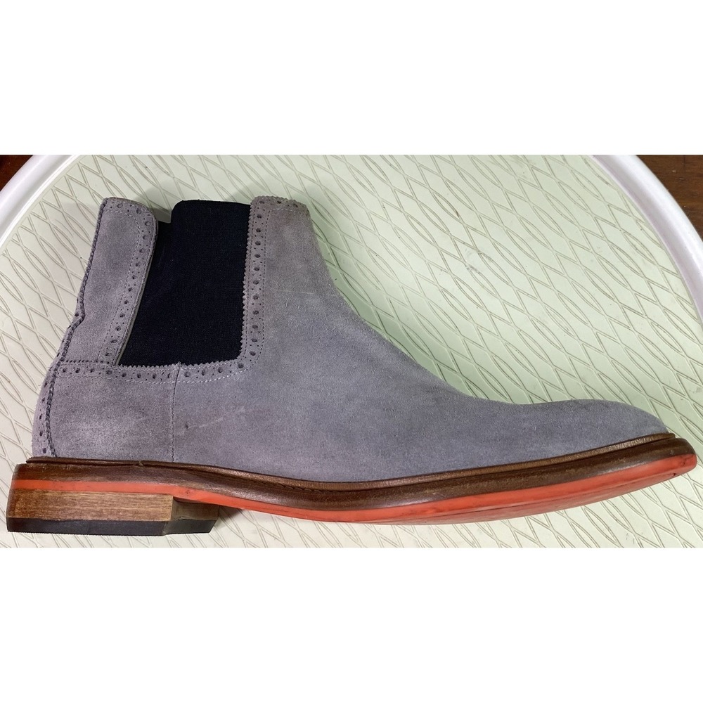 Barneys Of New York Men's Suede Leather Gray  Bootie‎ Ankle Boot Sz. 9 M Italy - Picture 9 of 11